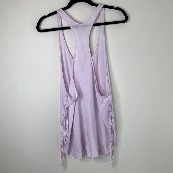 Aritzia Wilfred Tank Top Lilac Purple Fringe Racerback Festival Boho Size XS - Picture 13 of 13